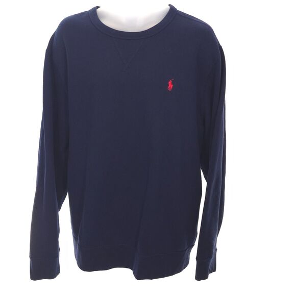 Polo Ralph Lauren Men's 2XL Navy Crew Neck PONY Pullover Sweatshirt Never Worn - Picture 2 of 11